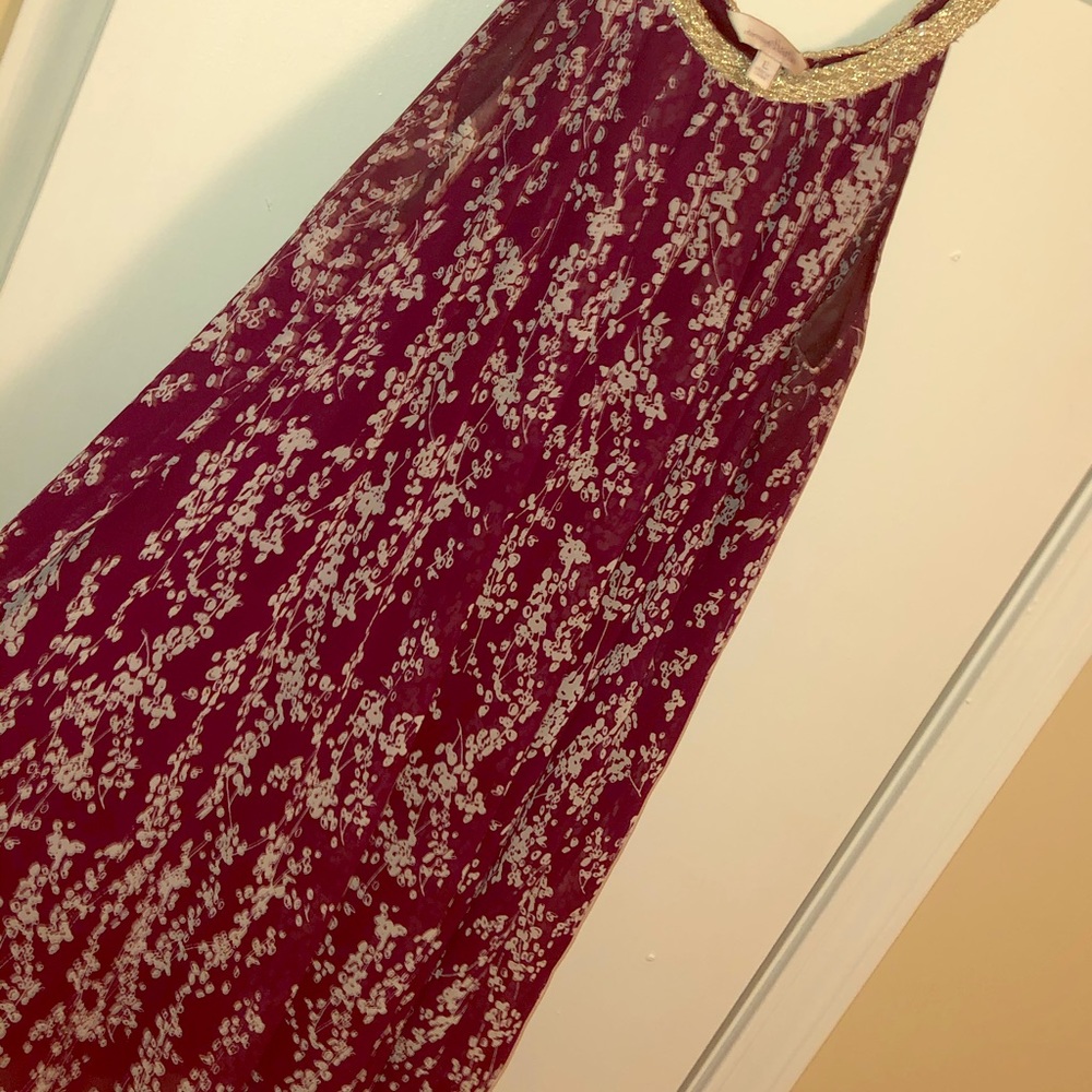 Plum sleeveless maxi top!